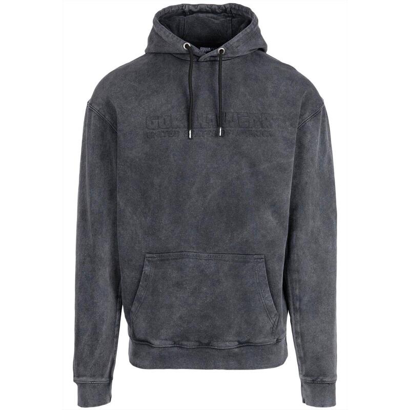 Übergroßer Herren-Hoodie - Crowley - Grau Gewaschen