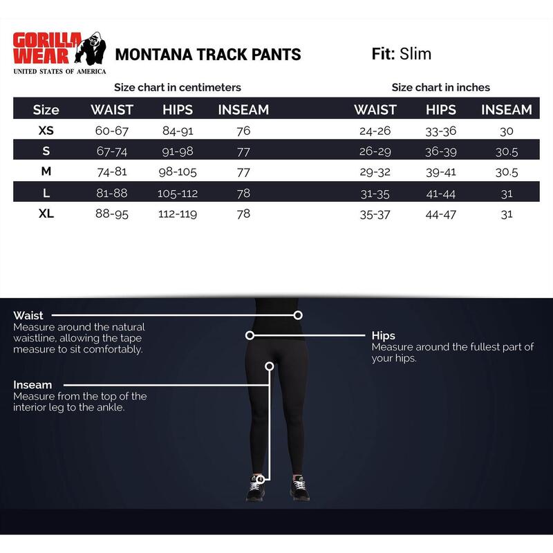 Pantalón Jogger Fitness Largo Mujer GORILLA WEAR Montana Negro