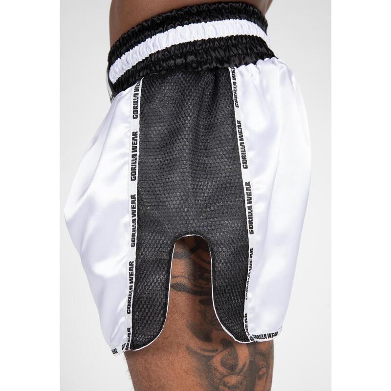 Piru Muay Thai Shorts - White/Black