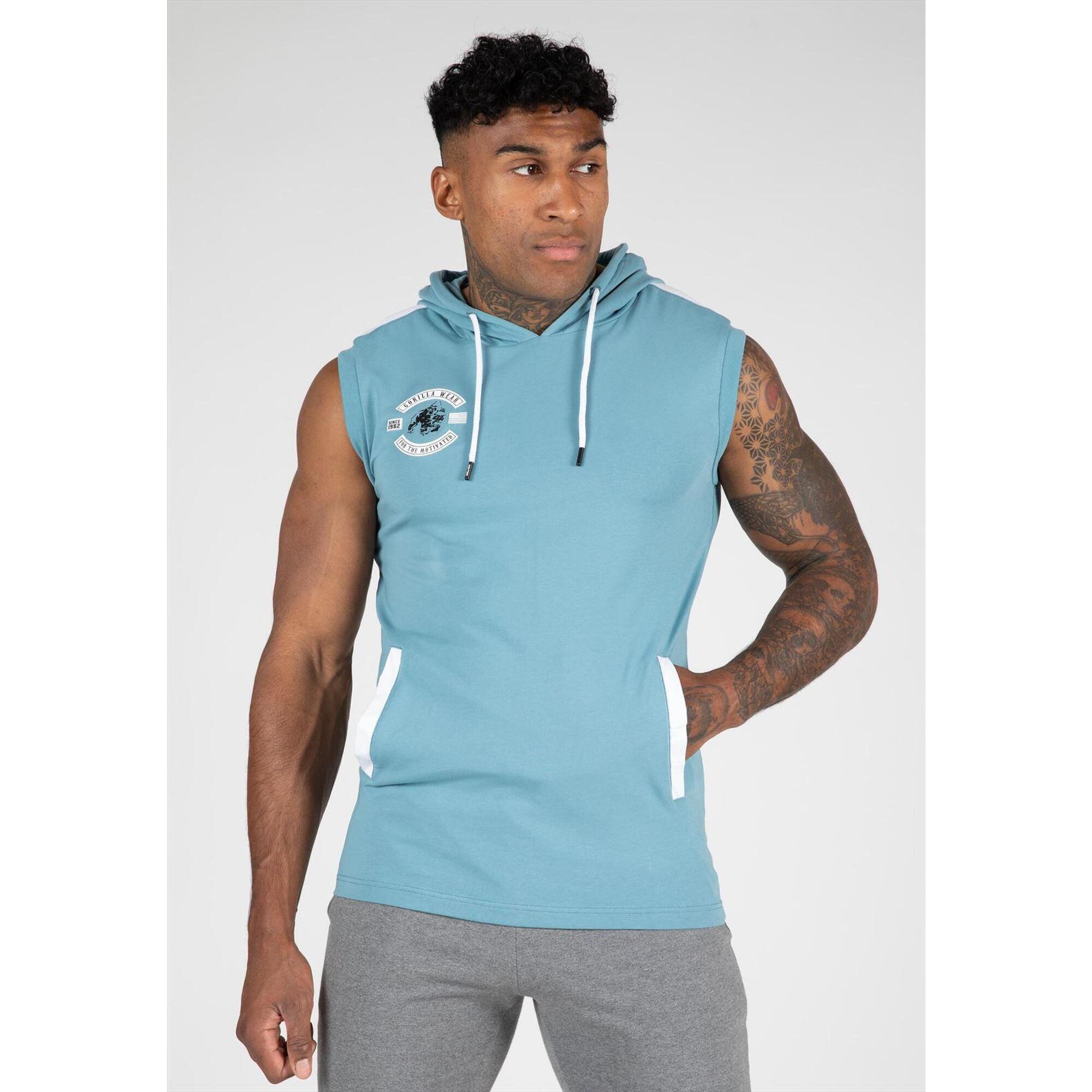 Oswego S/L Hooded T-Shirt - Blue - XL