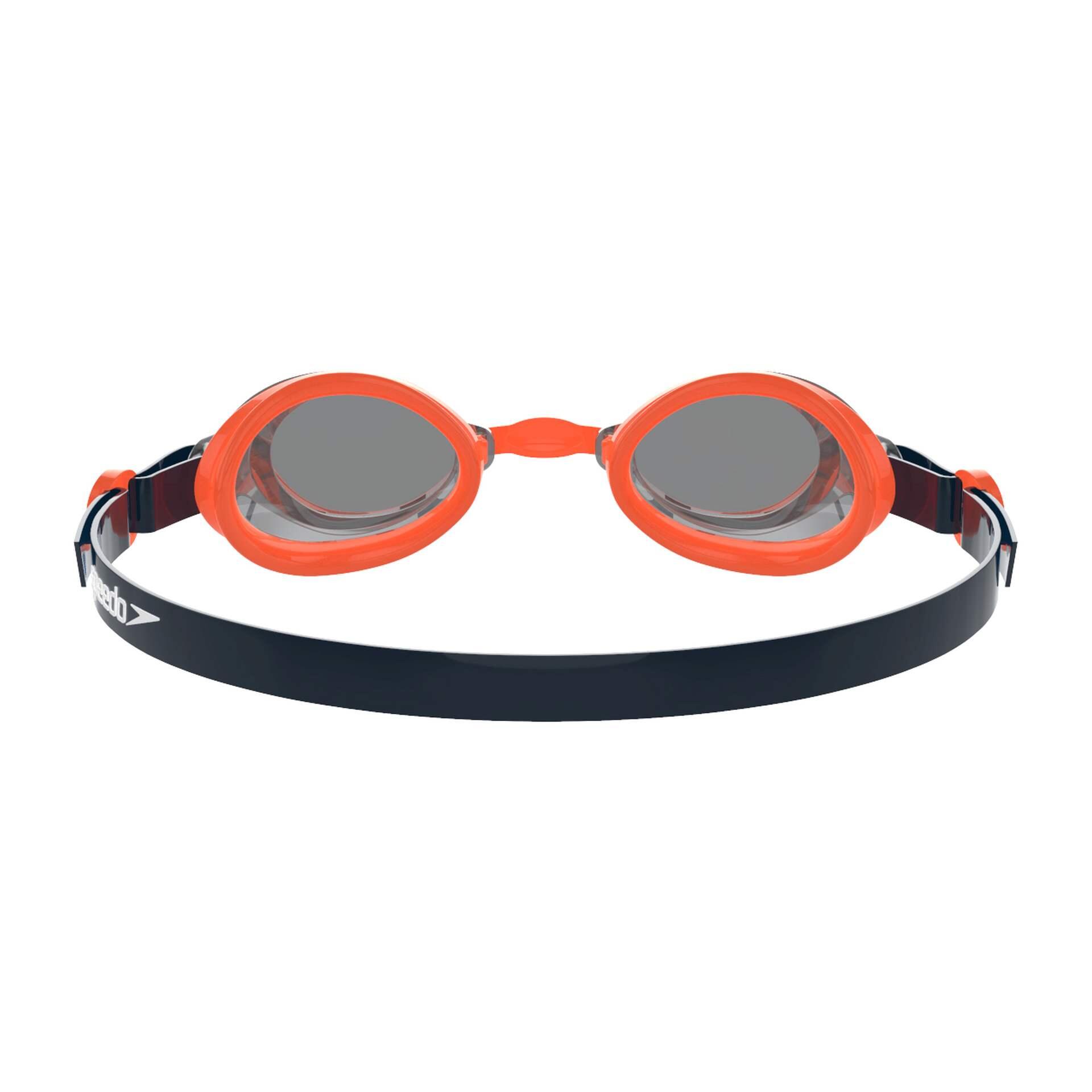 Óculos de natação Speedo Junior Jet com espelhos - Azul-marinho/Laranja 2/5