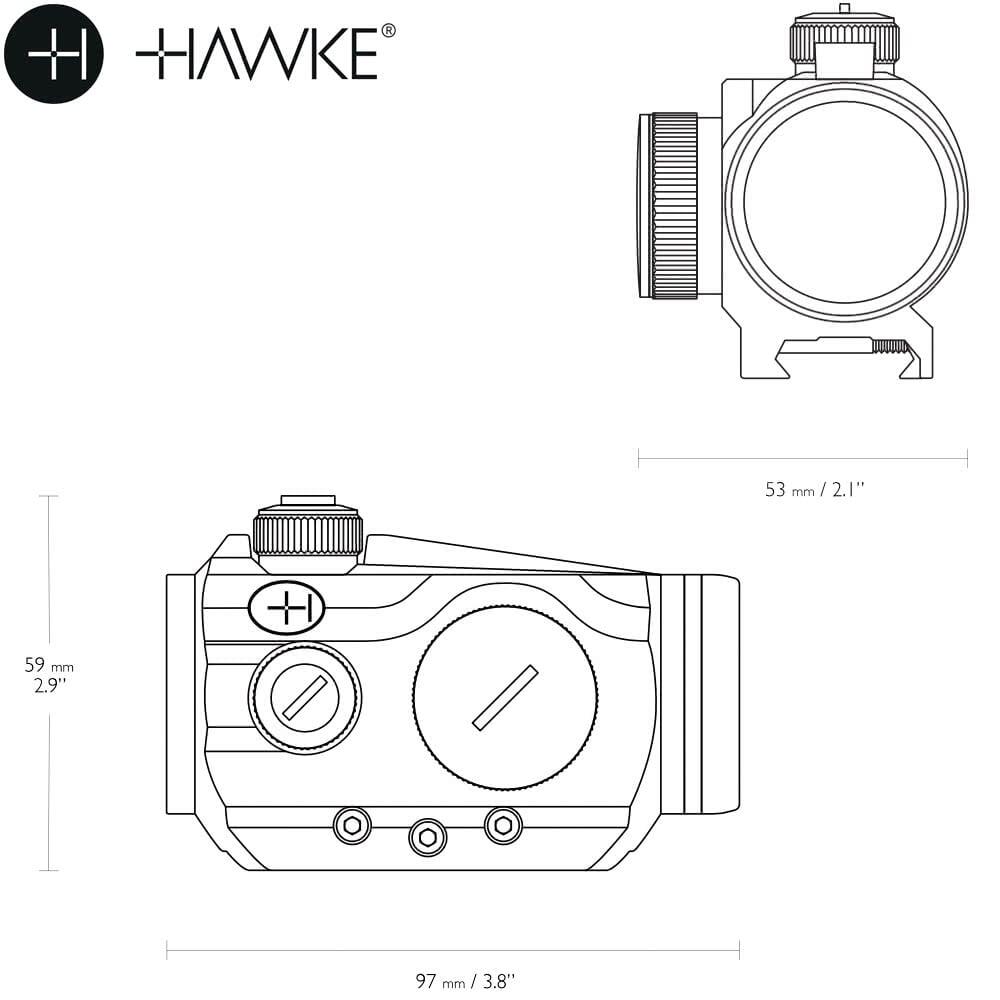 Lunette de Tir Red Dot Hawke Vantage 1X30 Weaver 4/5