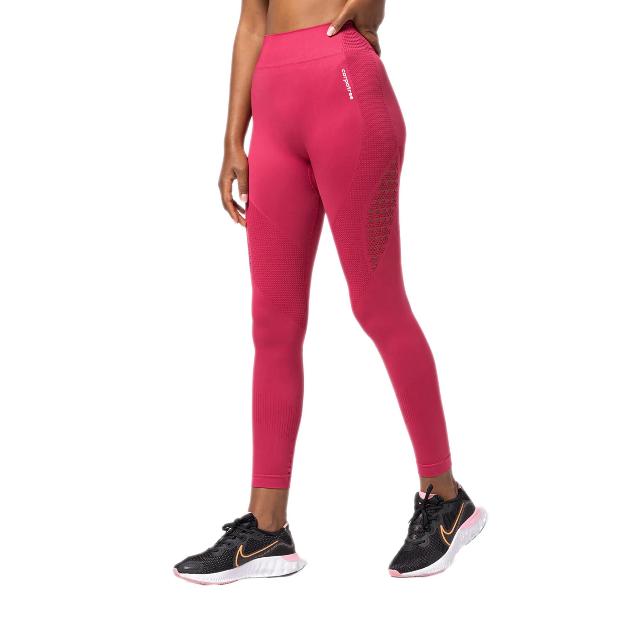 Carpatree - Legging Femme Sans Couture Carpatree Phase - Collant De Running - Rouge - 36 Xs - Decathlon