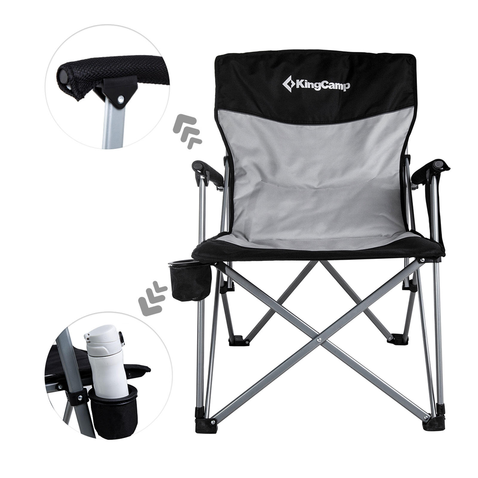 Chaise de camping pliante XL Outdoor Accoudoirs Acier 136 kg 5/6