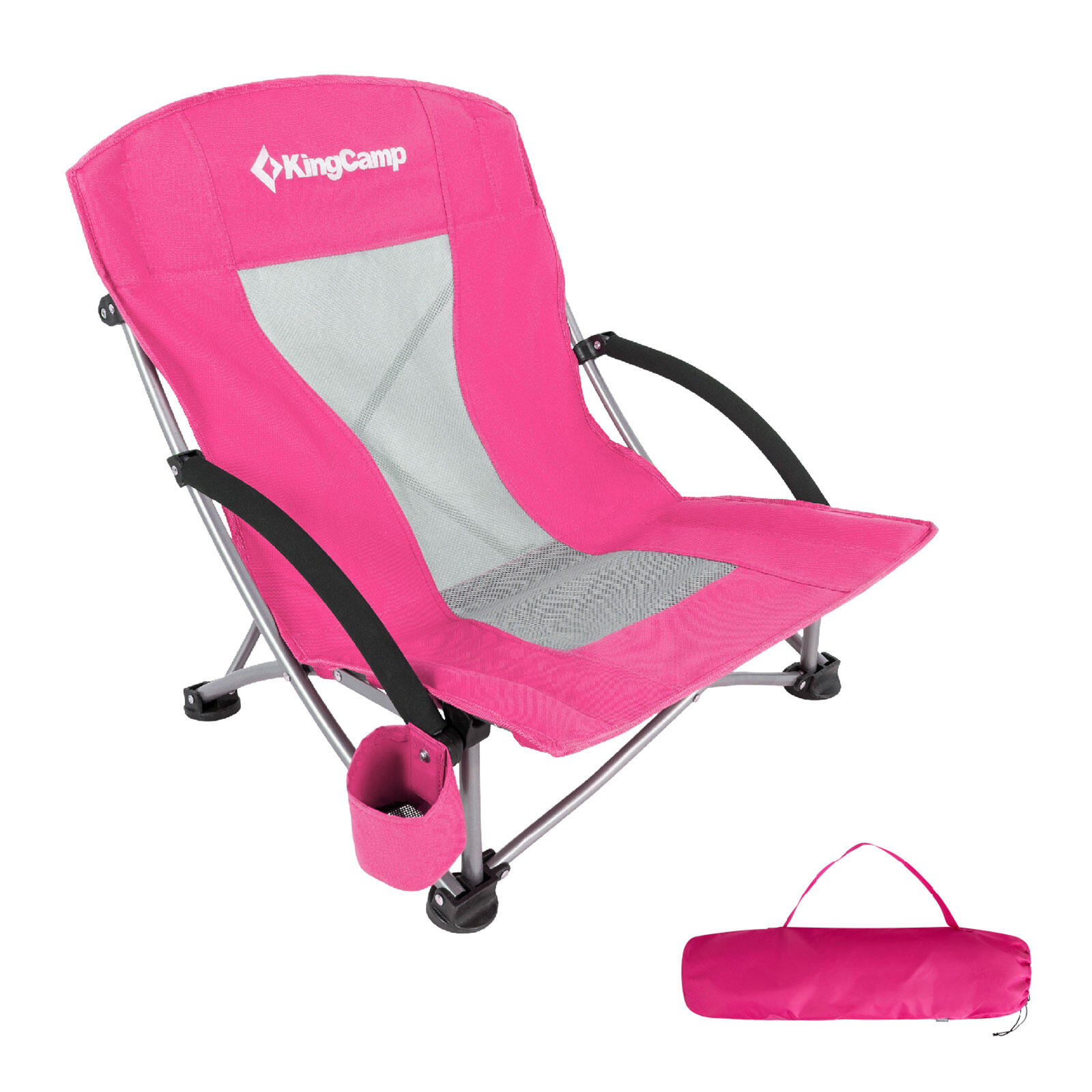 Kingcamp - Chaise De Camping Longue Plage Pliante Faible 136kg - Chaise - Rouge - Taille Unique - Decathlon