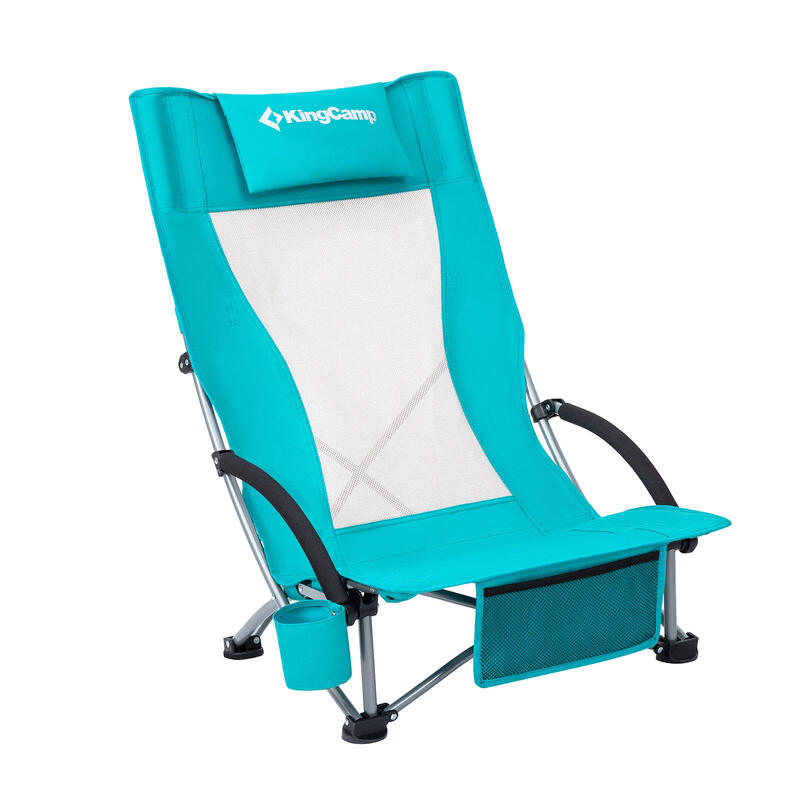 Silla de camping Tumbona playa respaldo alto plegable Low 136 kg