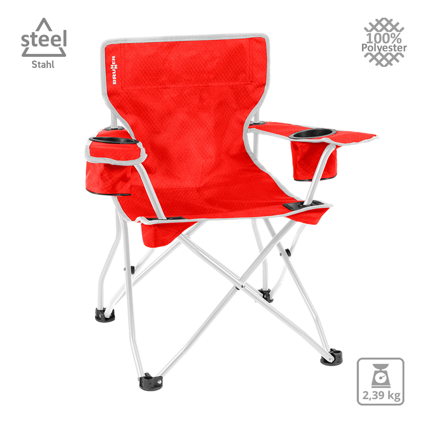 Sedia da Campeggio per bambini pieghevole spiaggia in acciaio 60 kg 4/5
