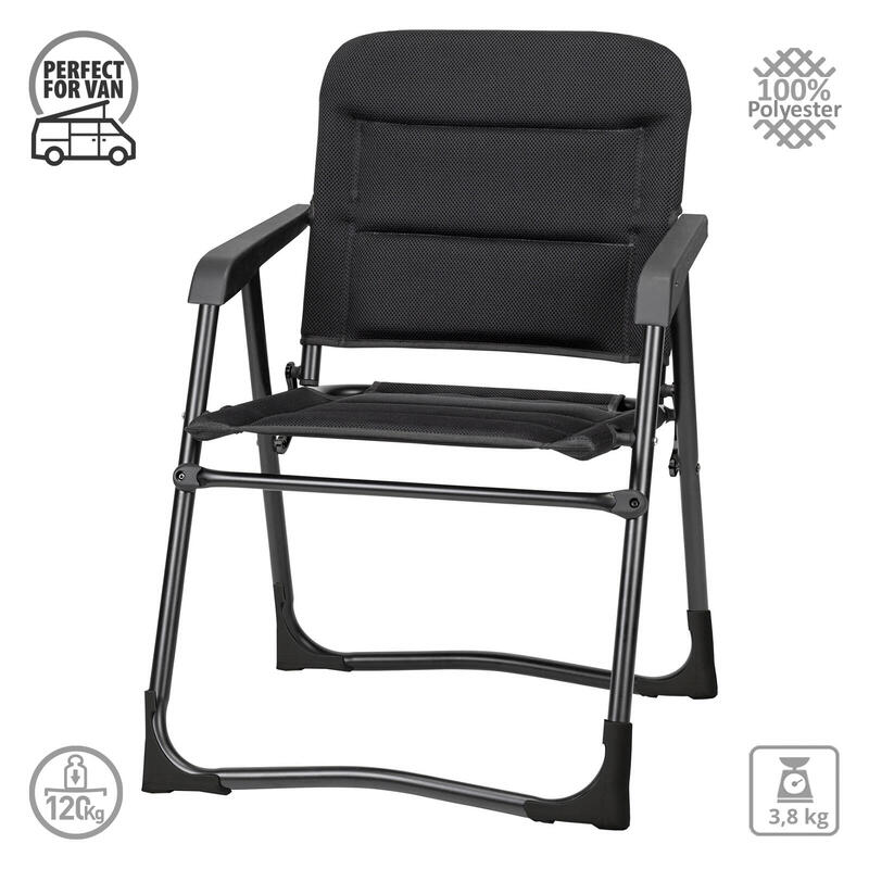 Chaise de camping Aravel Vanchair pliante Coussin Pliable Alu 150kg