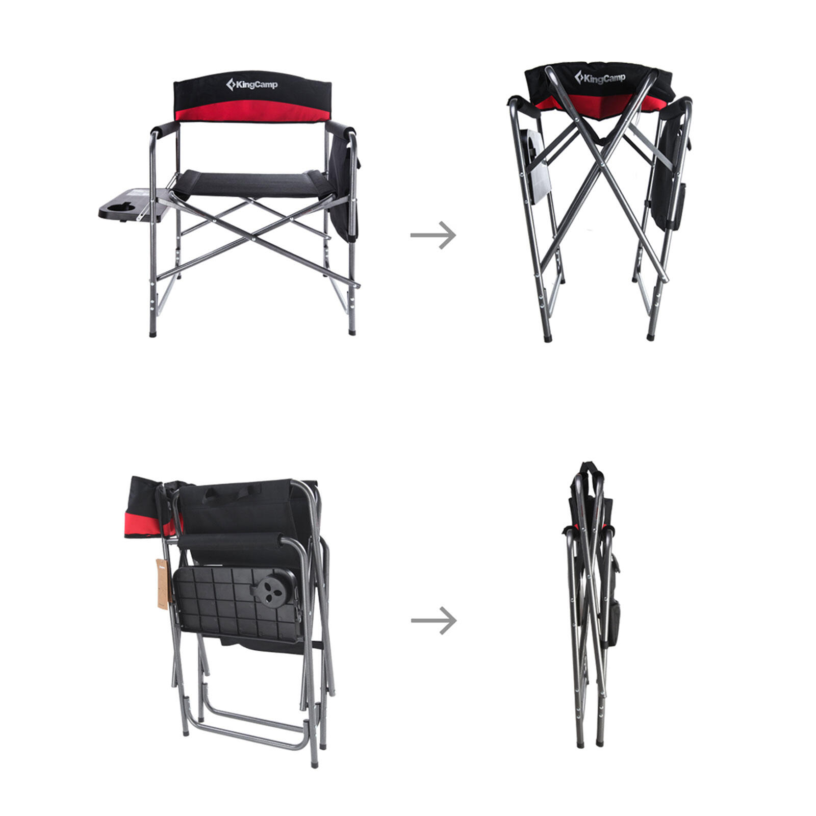 Silla de camping Director plegable Reposabrazos 180 kg 4/6