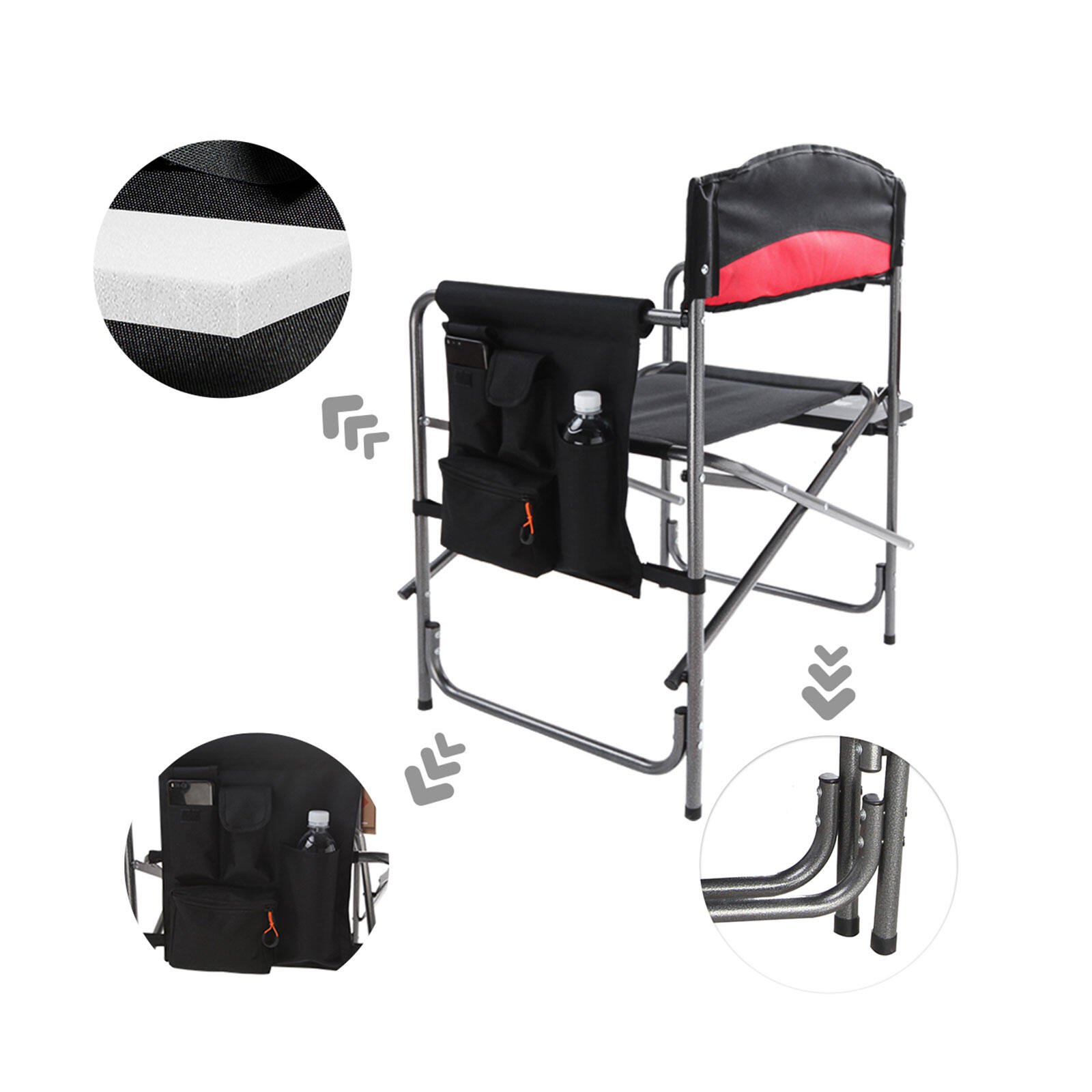 Silla de camping Director plegable Reposabrazos 180 kg 5/6