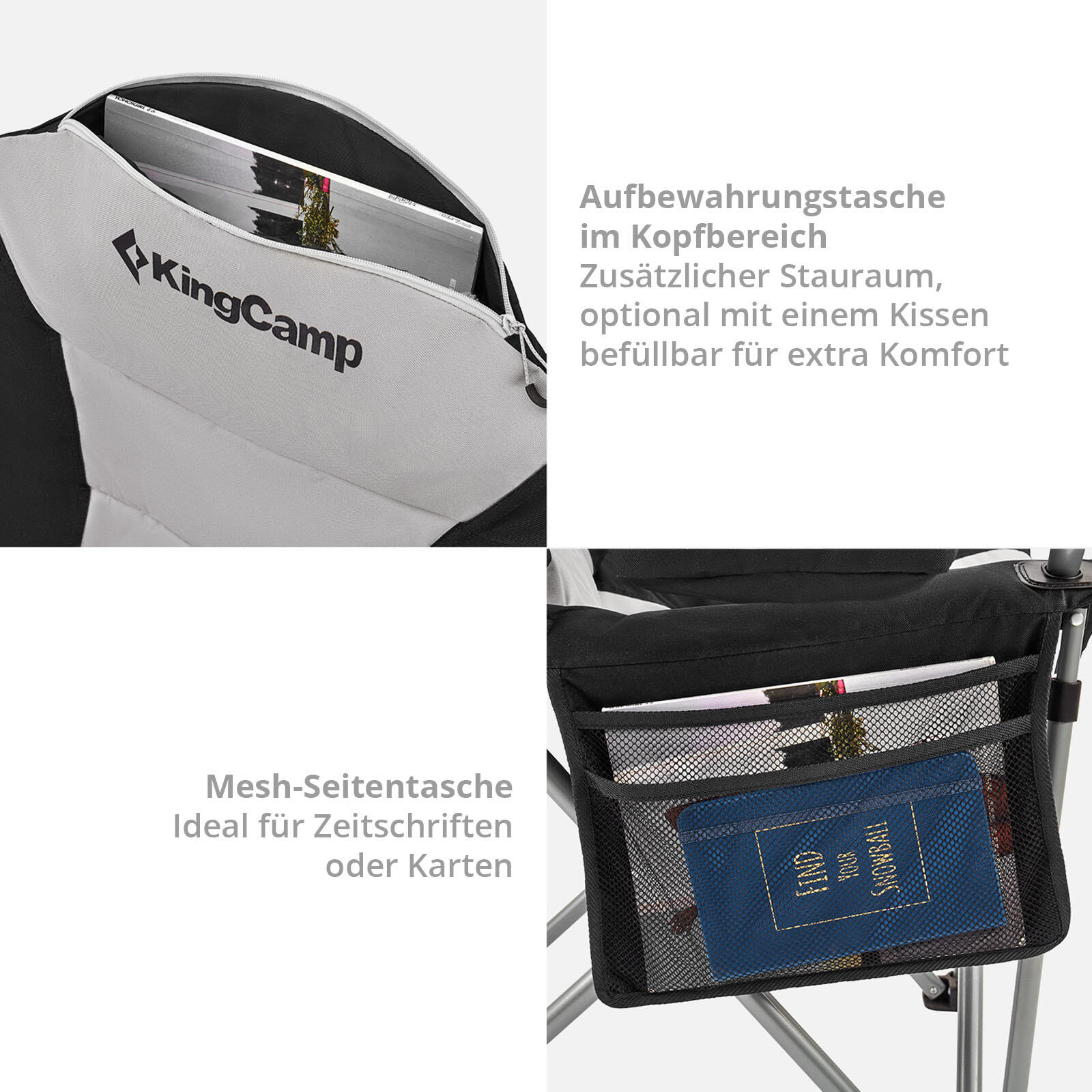 Silla de camping plegable Pesca Exterior Bolsa frío 160 kg 5/7