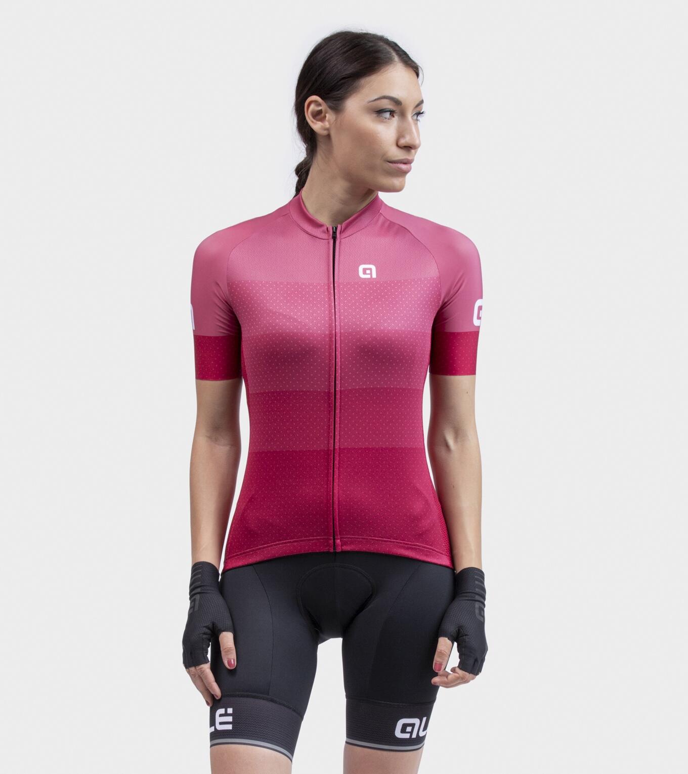 Maglia manica corta da donna Alé Level Bordeaux 3/7