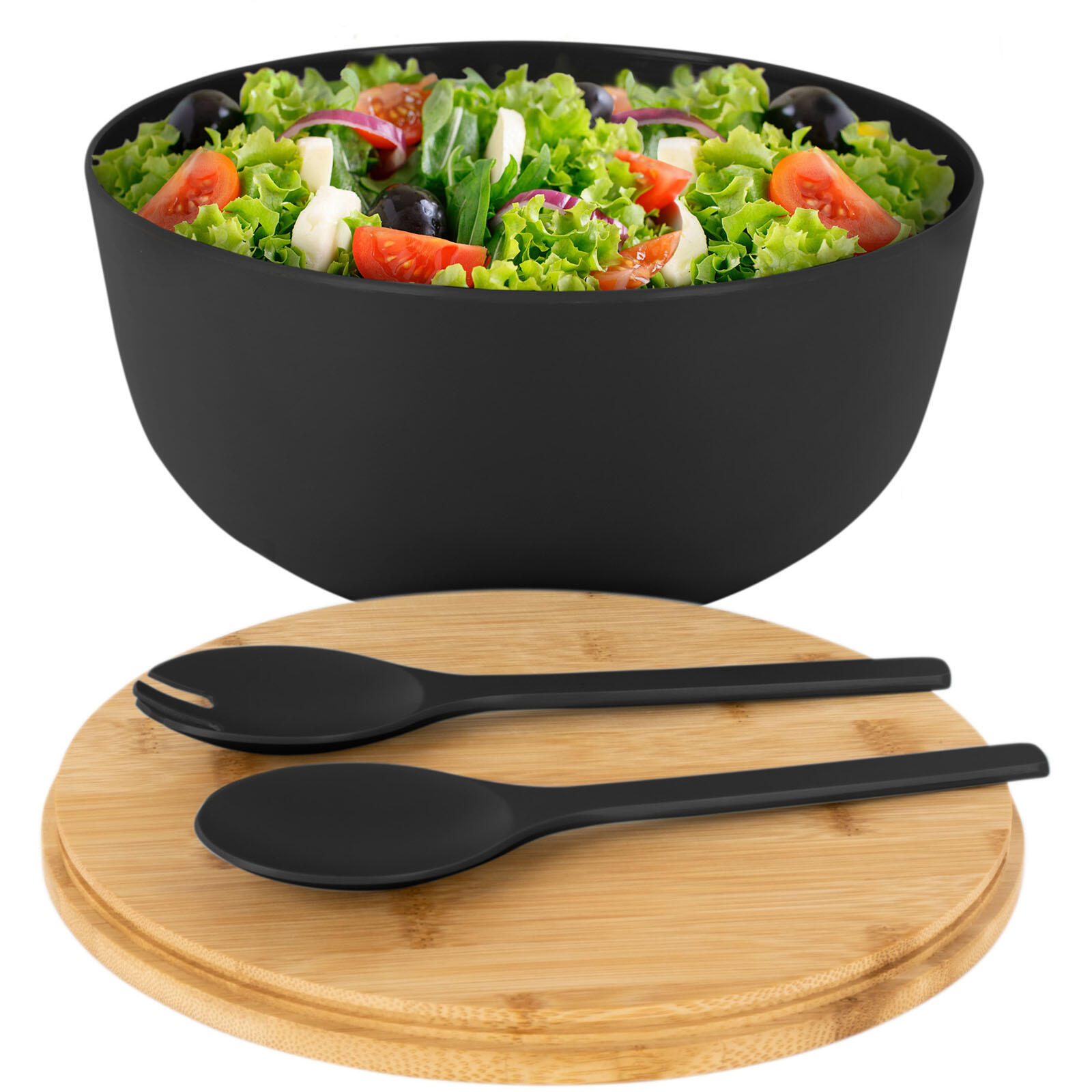 Camping Salatschssel Greenkick Brett Salat Besteck Melamin Bambus 25 |  Decathlon