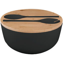 Camping Saladier Greenkick Planche Salade Couverts Mélamine Bambou Ø25