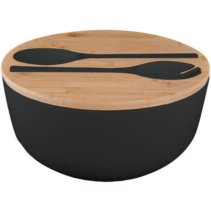 Camping Salade Bowl Greenkick Bord Bestek Melamine Bamboe Ø25