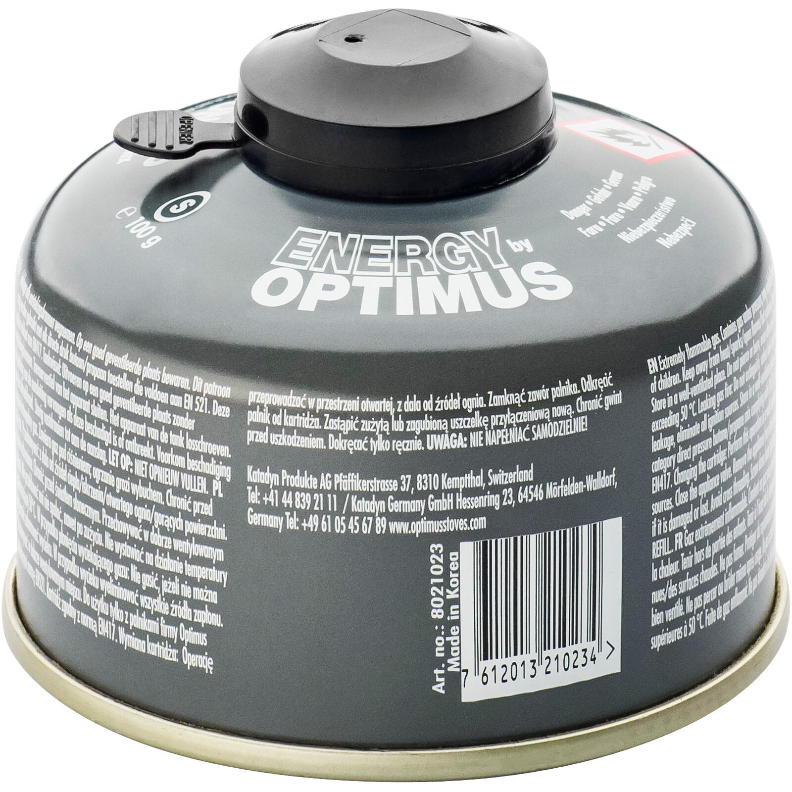 OPTIMUS Schraubkartusche 4-Season Ventil Gas Kartusche Iso Butan/Propan 100 g