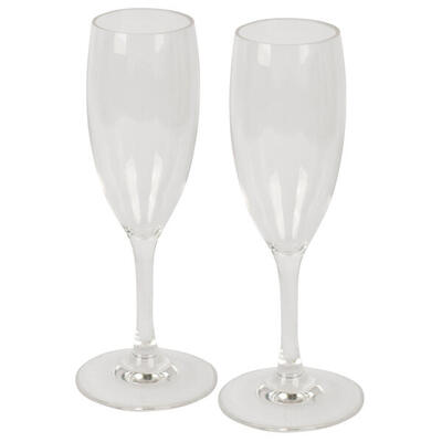 Set van 2 champagneglazen campingglazen champagneglas polycarbonaat drinkglas