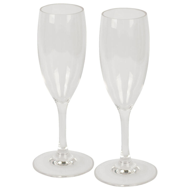 Lot de 2 flûtes à champagne Flûte camping Verre boire en polycarbonate