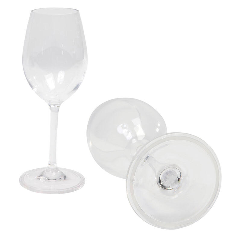 Blanc Verres à vin Set de 2 camping en polycarbonate Lave-vaisselle