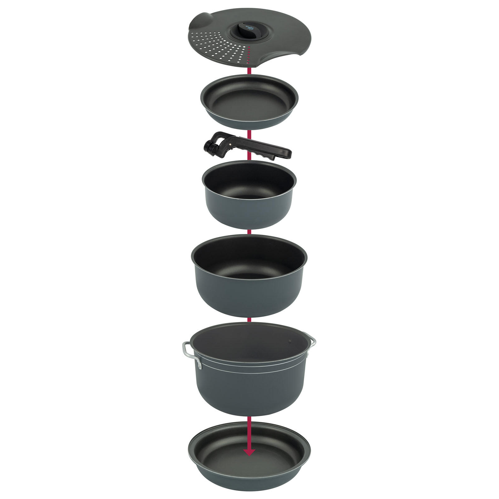 Batterie de cuisine - Camping - 7 Pièces - Aluminium 5/7