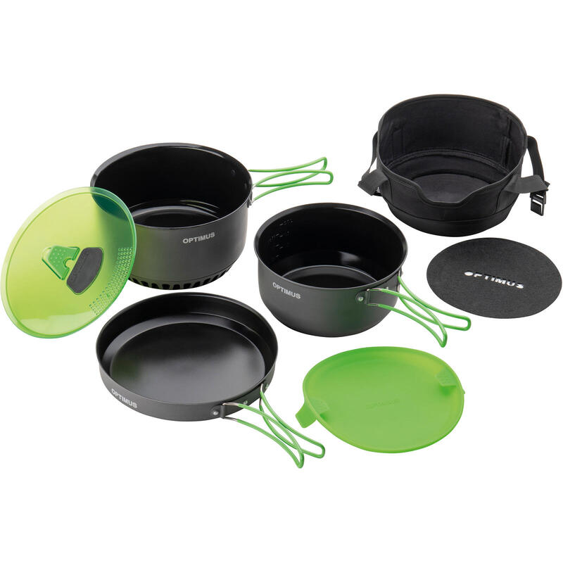 Camping kookset Terra Camp 4 servies keuken pan aluminium 1.16 kg