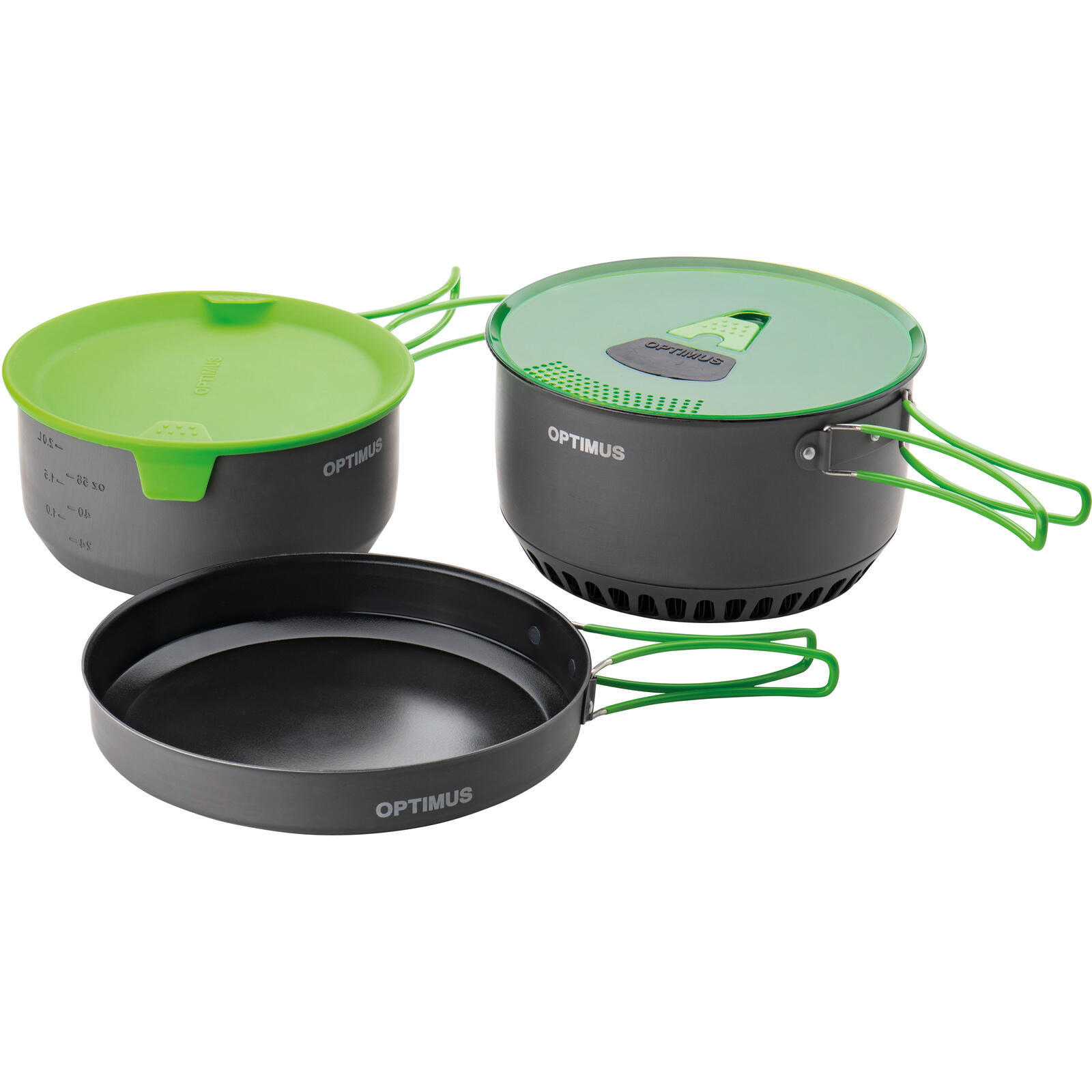 OPTIMUS Set cucina da Campeggio Terra Camp 4 pentole in alluminio 1.16 kg