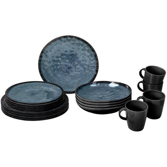 Campinggeschirr Melamin Ess Geschirr Set Lunch Box 16 tlg Camping Reise Teller