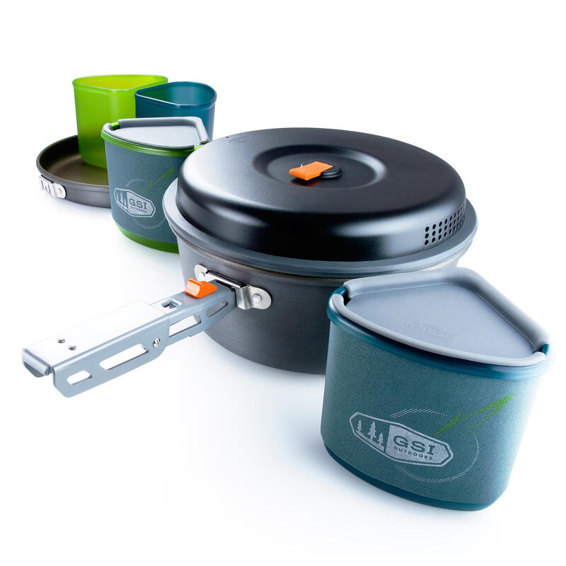 Vaisselle de camping Set Pinnacle Casserole Poêle Cuisine Empilable 11 pièces