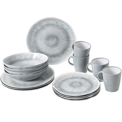 Campinggeschirr Melamin Ess Geschirr Set Lunch Box 16 tlg Camping Reise Teller