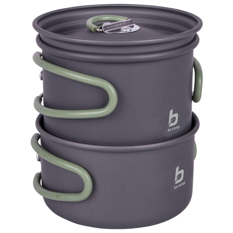 Camping kookgerei kookset 2-delig trekking outdoor pan aluminium