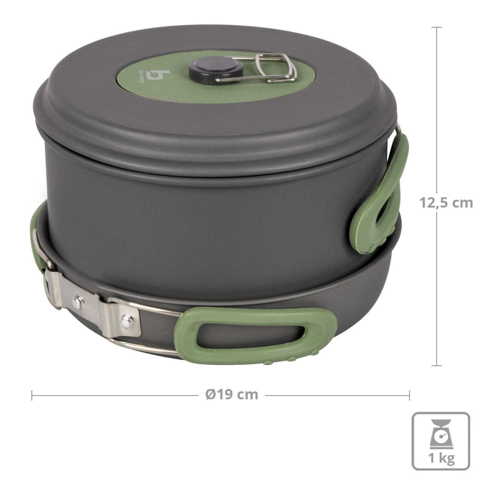 Pentole da Campeggio Set cucina 4 pezzi trekking outdoor padella alluminio 2/7