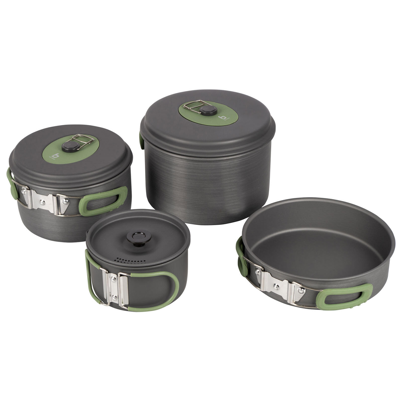 Pentole da Campeggio Set cucina toviglie padella antiaderente impilabile 4/7