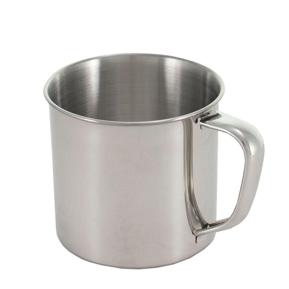Outdoor International - Camping Gobelet Acier Inoxydable Café Tasse Bw Vaisselle 0,5 L - Verre - Gris - 500 Ml - Decathlon