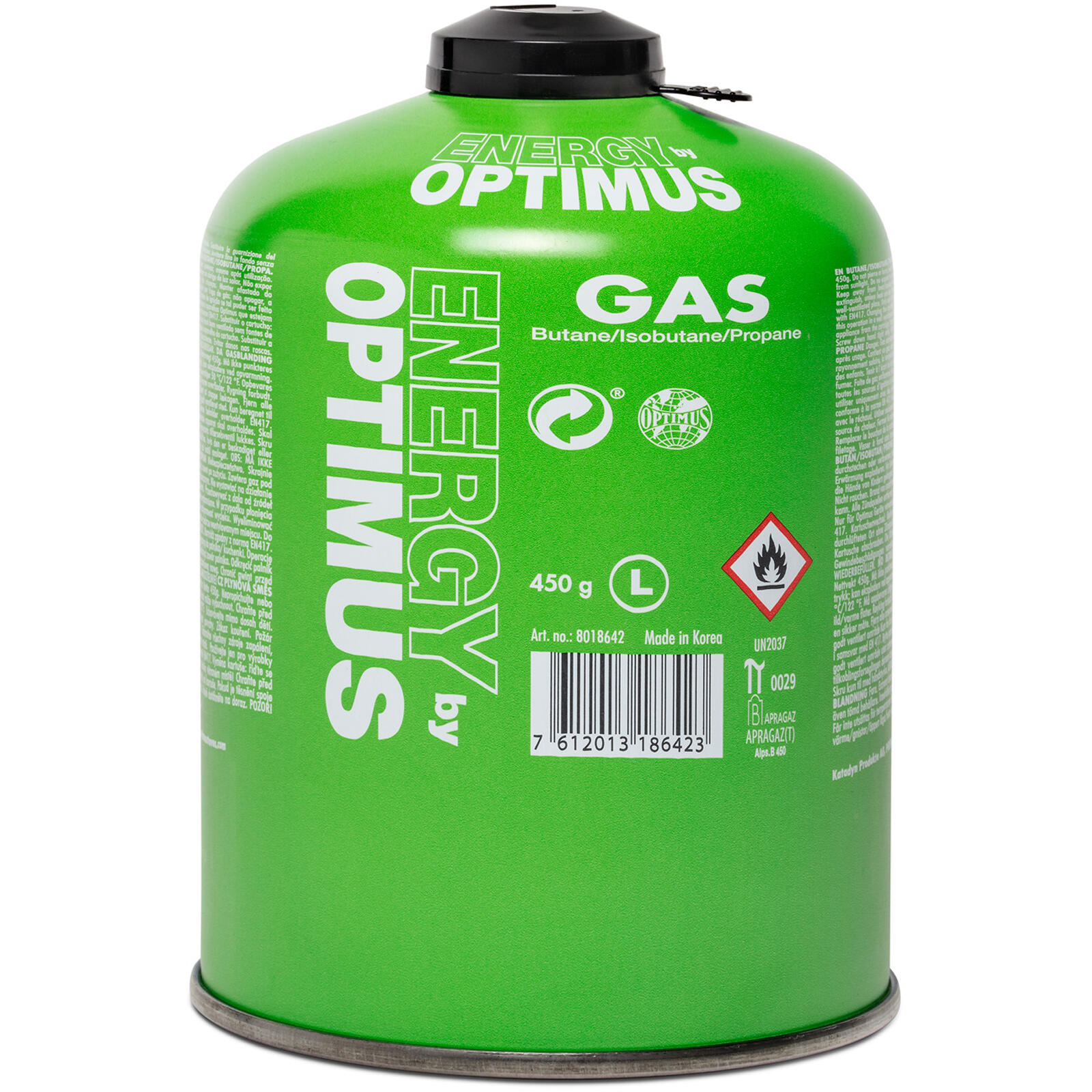 OPTIMUS Schraubkartusche Gaskartuschen Campingkocher Kartusche Brenner Butan/Propan 450g
