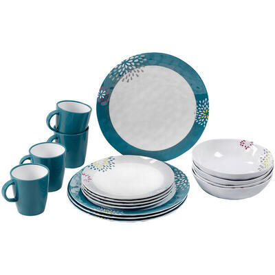 Camping servies melamine set lunch box 16 stuks reis borden