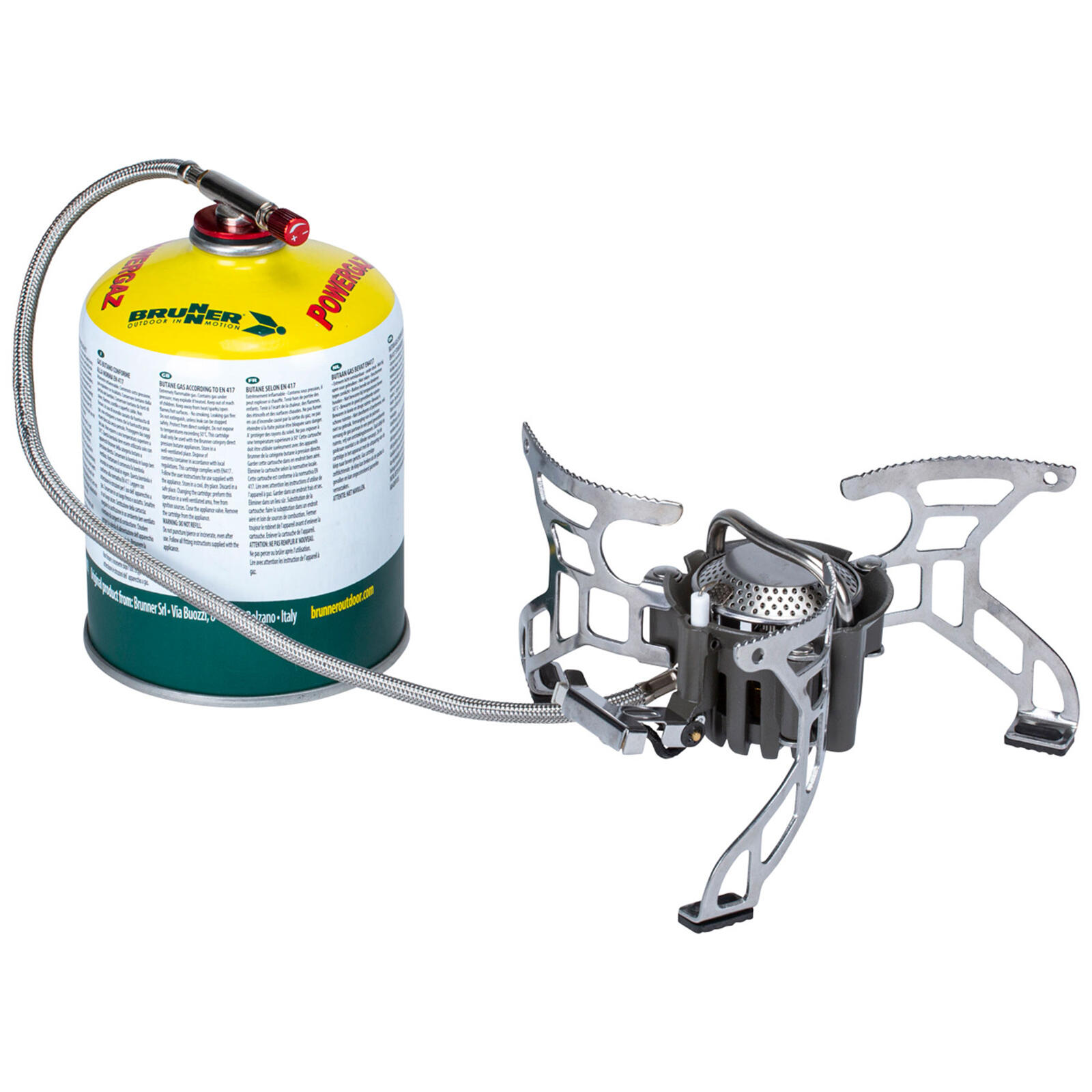BRUNNER Fornello a gas da Campeggio Flaminia Ultracompact L Trekking 3500W 374g