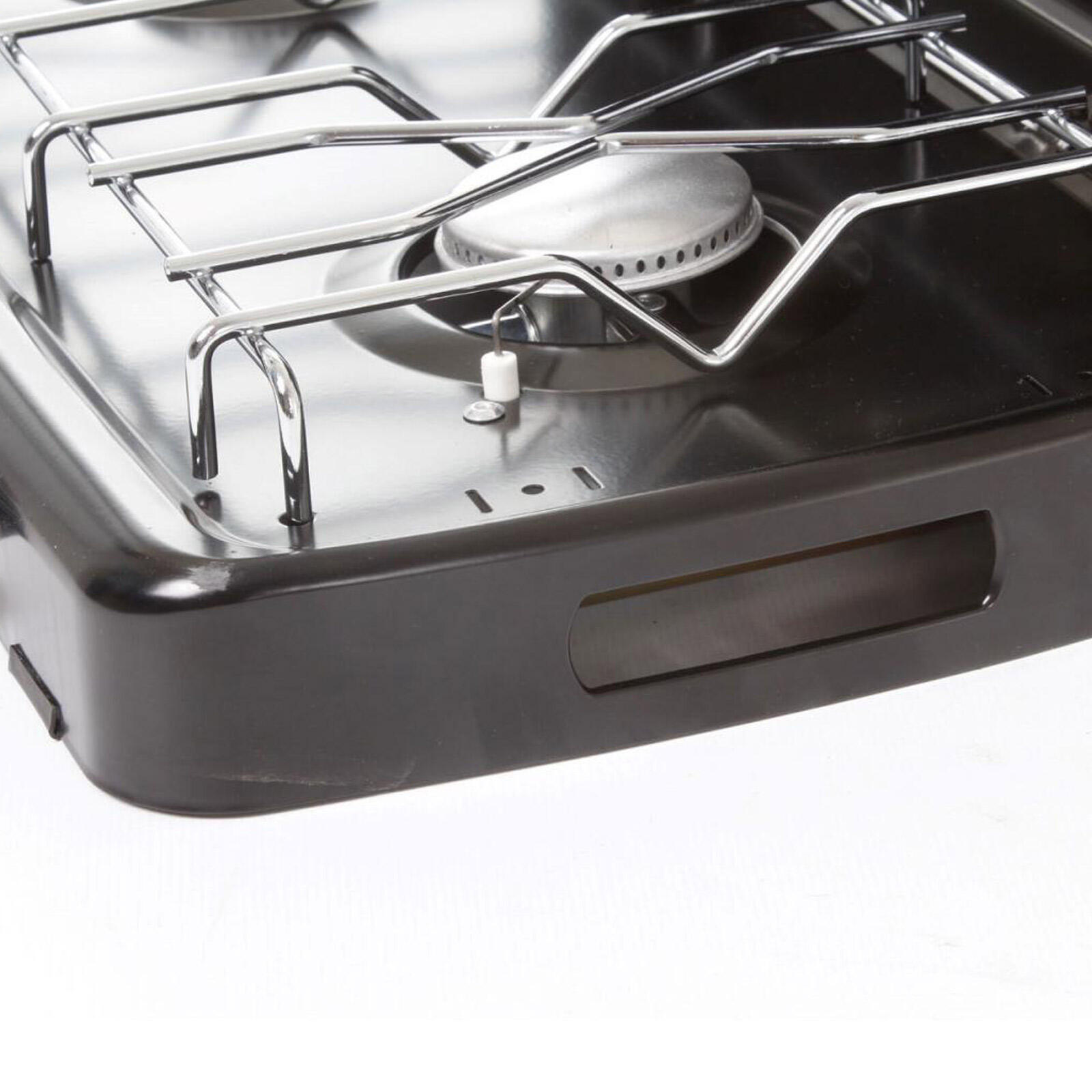 Réchaud De Camping Gaz 3 Brûleurs Portable 5400W - Avec Couvercle Pare-vent, Détendeur Et Sac - Pour Cuisine Extérieure (blanc) - 6