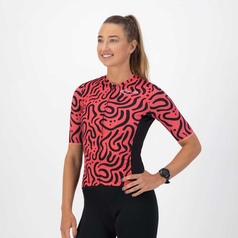 Maglietta da ciclismo a maniche corte Donne - Abstract