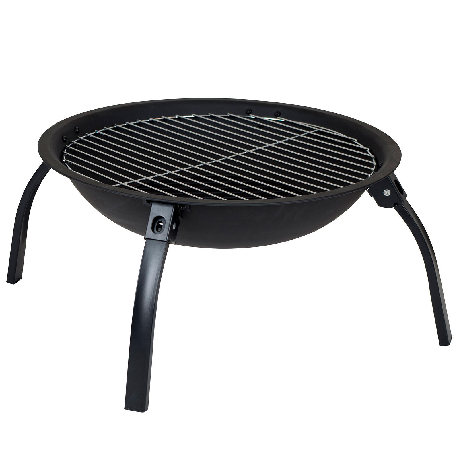 Bo-camp - Bol De Feu 55 Cm Corbeille Foyer Avec Grille - Barbecue - Noir - Taille Unique - Decathlon