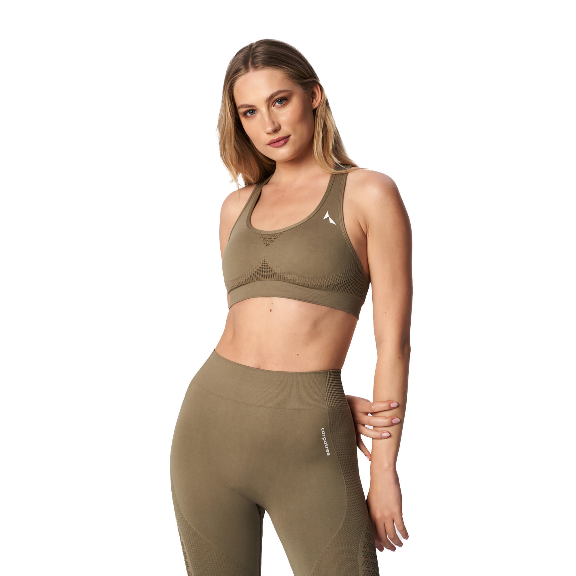 Carpatree - Soutien-gorge De Fitness Sans Couture Carpatree Phase - Brassière - Marron - 36 Xs - Decathlon