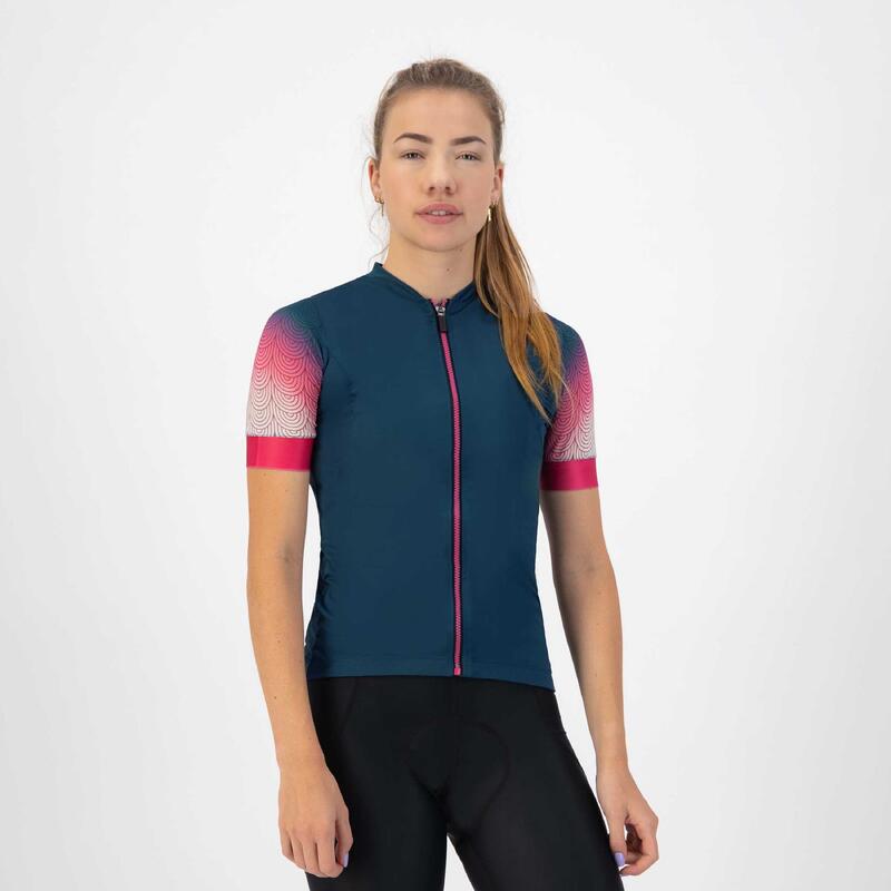 Fietsshirt Korte Mouwen Dames- Waves