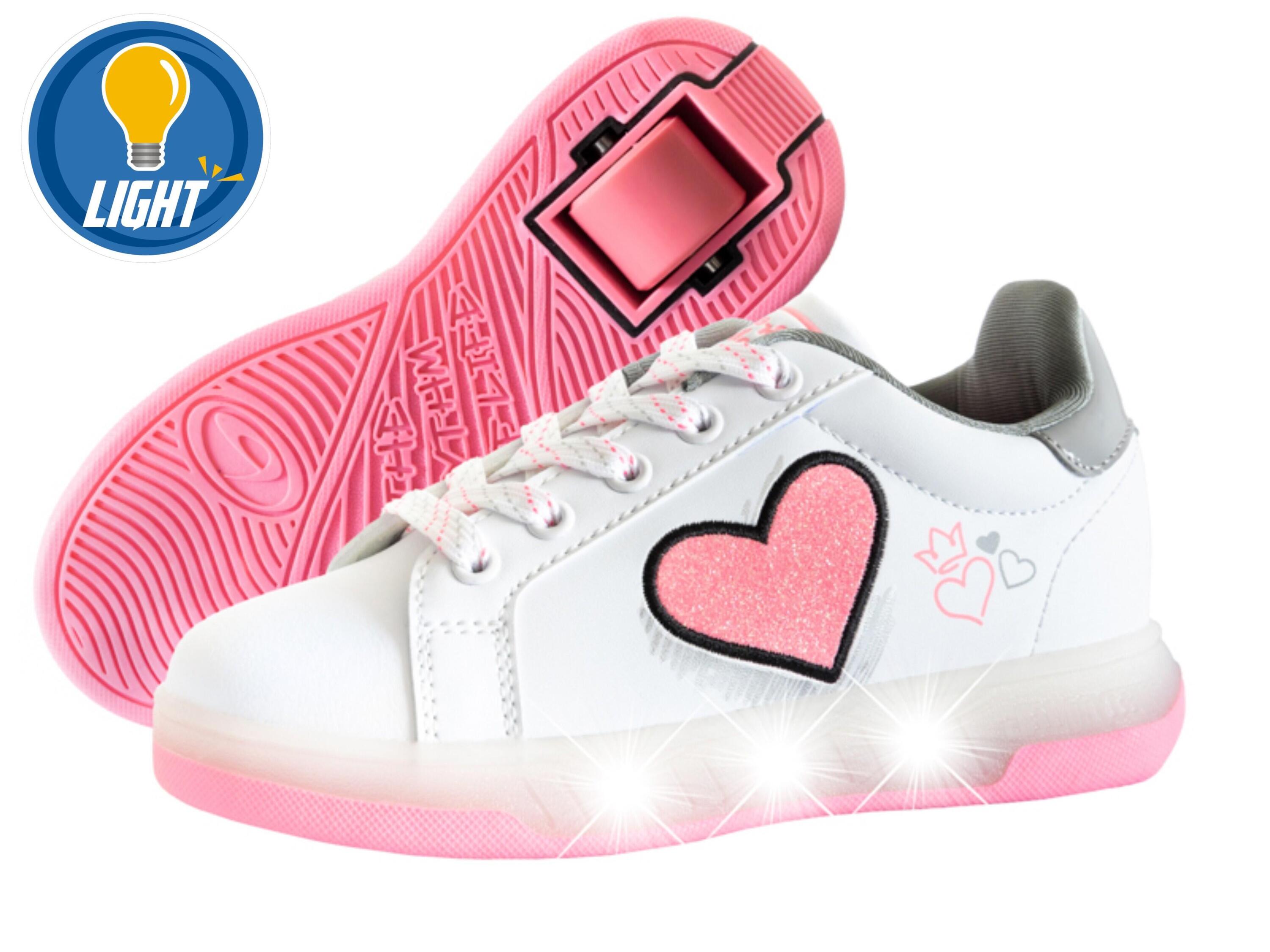 BREEZY ROLLERS Schoenen met Wielen BREEZY ROLLERS LED 2195670 meisje wit/roze