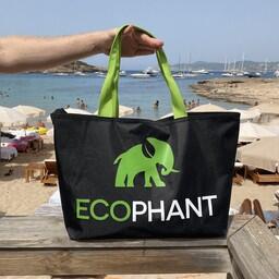 Ecophant Shopper Tasche - Schwarz - Segeltuch - 30 L