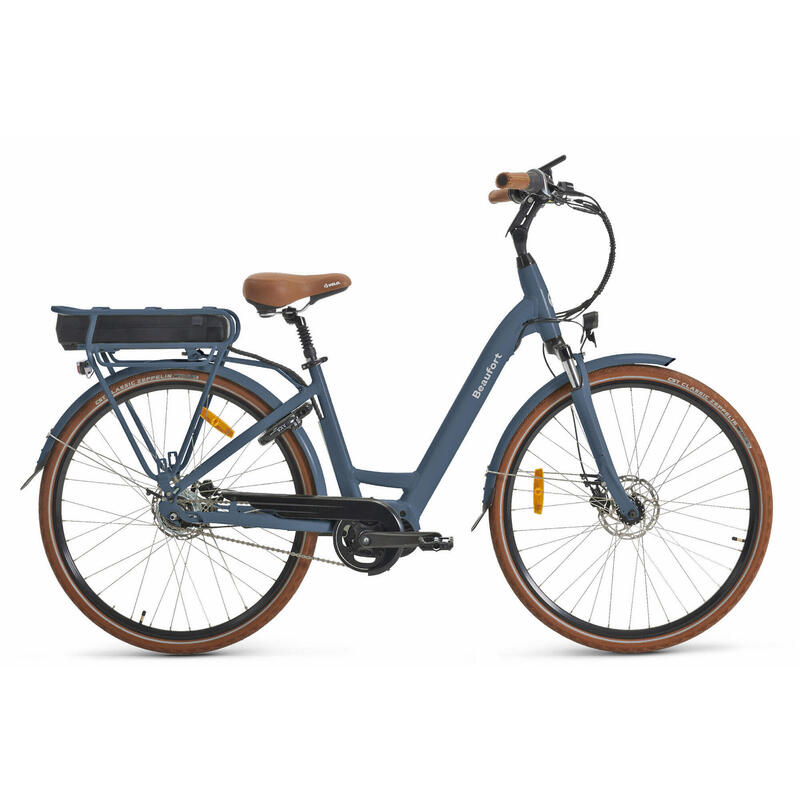 Damen-Elektrofahrrad, Bo, 49 cm, Mittelmotor, Nxs 8, Rackley grau