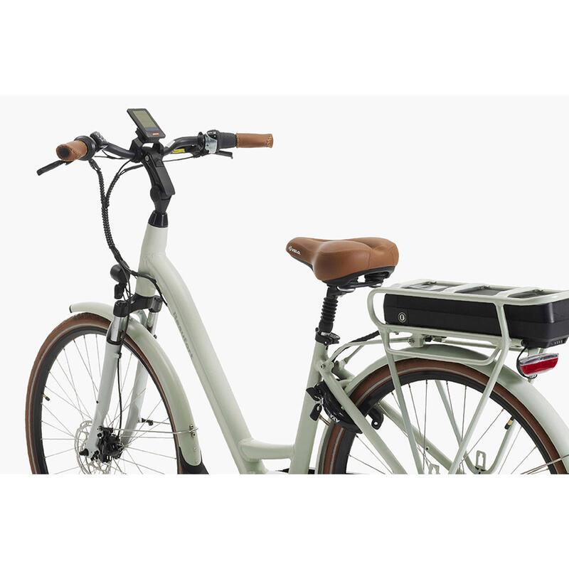 Damen-Elektrofahrrad, Bo, 49 cm, Mittelmotor, Nxs 8, Rackley grau