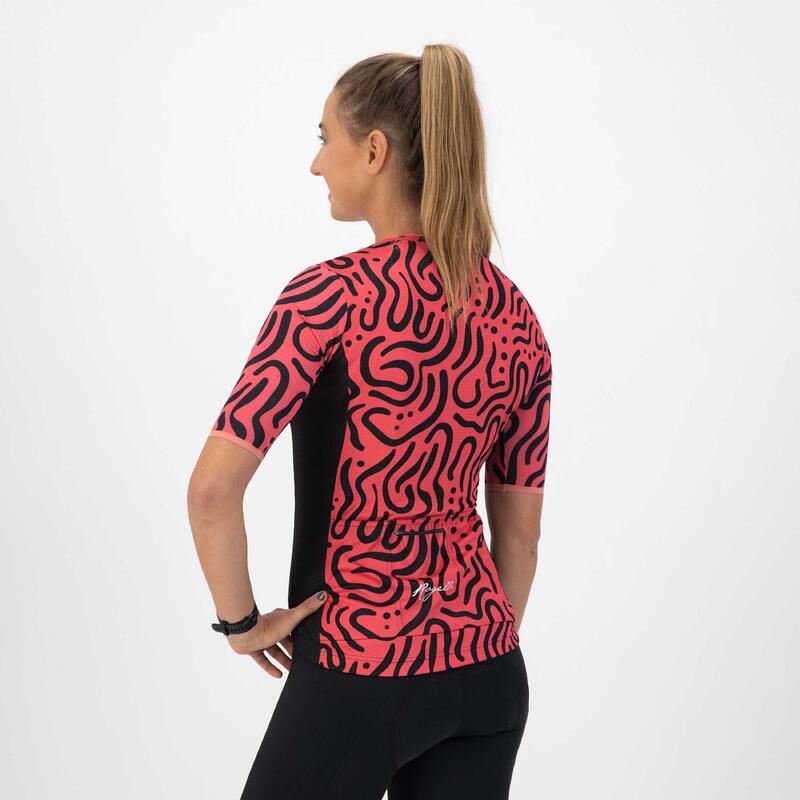 Maillot Manches Courtes Velo Femme - Abstract