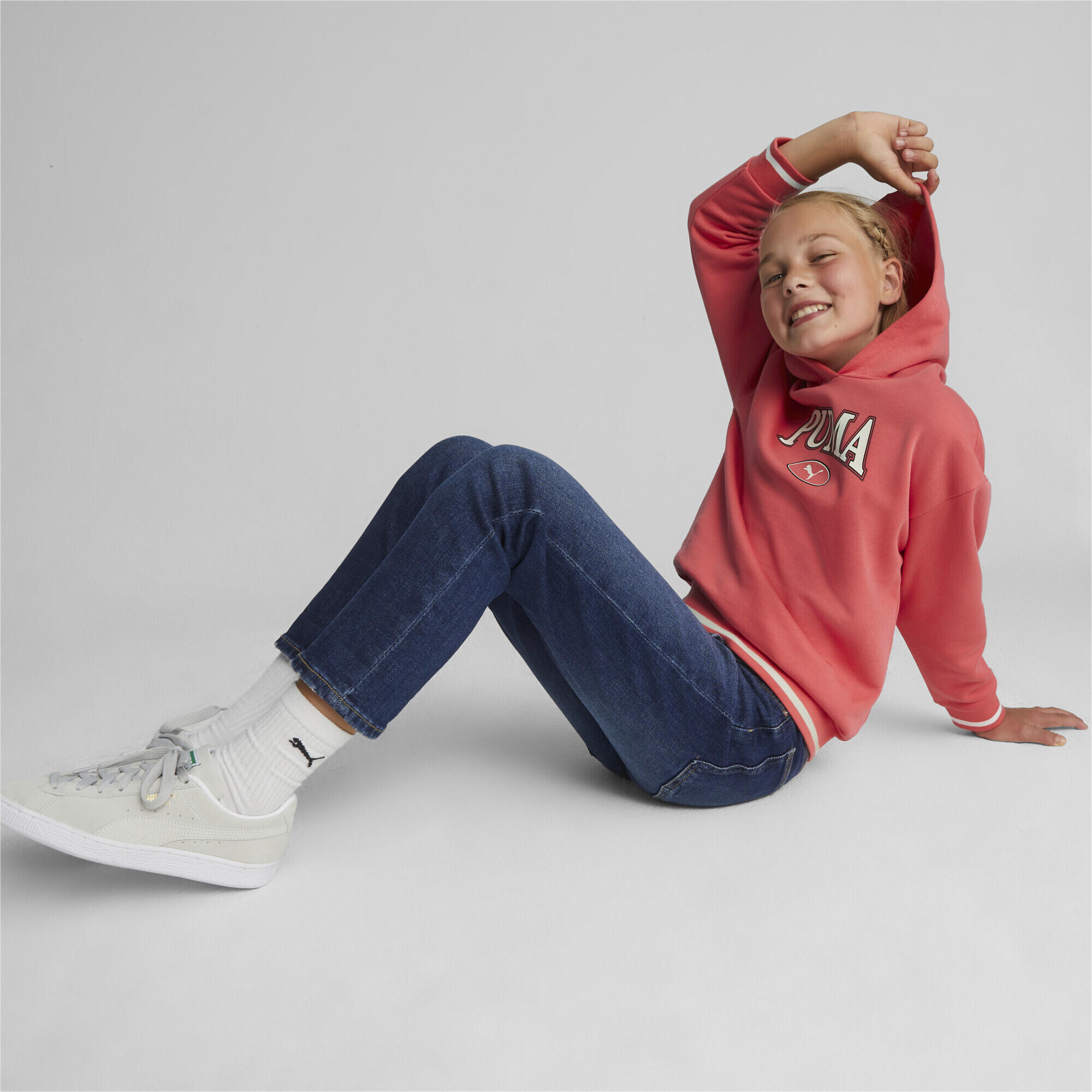 Hoodie PUMA SQUAD Enfant et Adolescent PUMA Electric Blush Pink 4/5