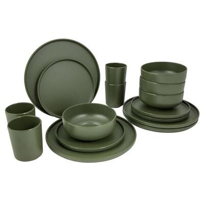 Melamine camping servies set patom reizen borden mokken 16st