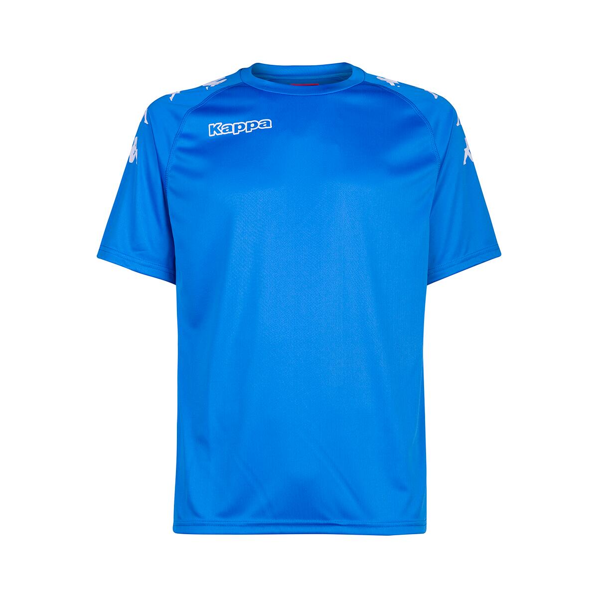 kappa t shirt da bambino in poliestere blu da calcio KAPPA Decathlon
