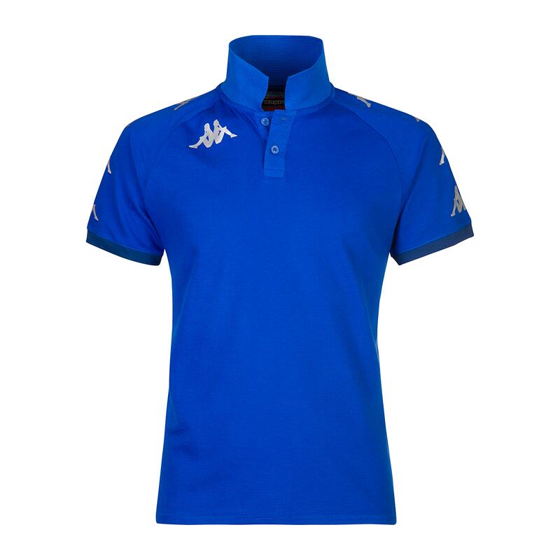 kappa polo maniche corte da uomo in cotone blu da calcio